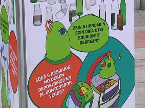 Carpa para saber cómo reciclar vidrio