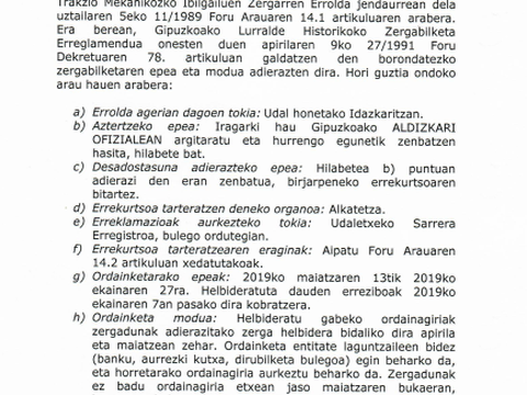 El Padrón correspondiente al Impuesto sobre Vehículos de Tracción Mecánica del año 2019 se encuentra expuesto al público