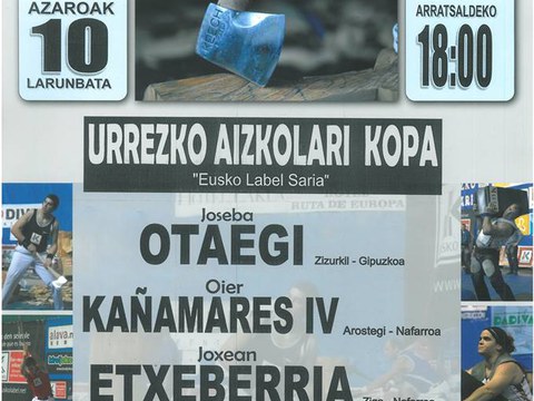 Urrezko aizkora y harri-jasotze txapelketa en el frontón de Elgeta