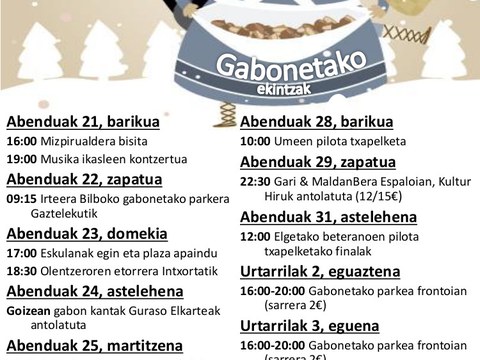 Navidades llenas de actividades en Elgeta