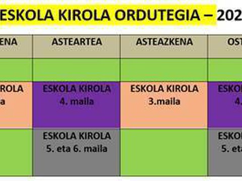 Astelehenean ekingo diogu berriz eskola kirolari