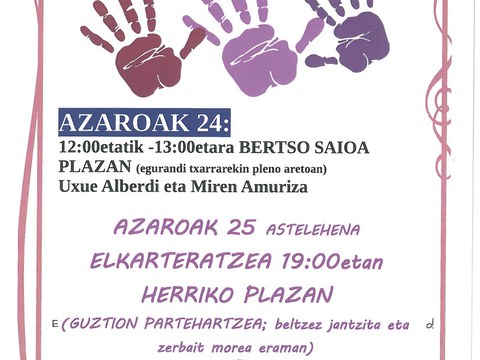 Azaroak 25, emakumeonganako biolentziarik ez!