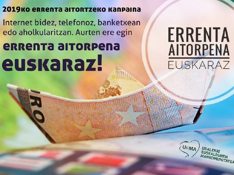 Errenta aitorpena euskaraz egiteko kanpaina abian