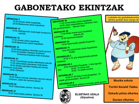 Gabonetako egitaraua