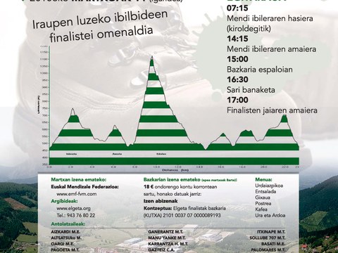 Finalisten mendi jaia egingo da martxoaren 14an