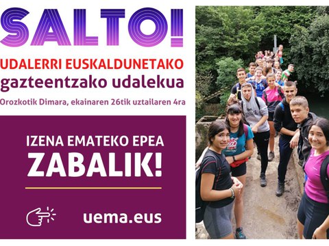 Zabalik da udalerri euskaldunetako gazteen udalekuan izena emateko epea, hilaren 31 arte